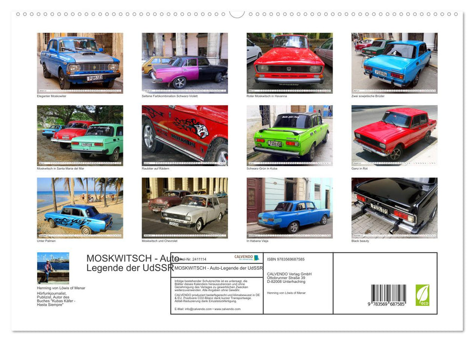 MOSKWITSCH - Auto-Legende der UdSSR (CALVENDO Premium Wandkalender 2027)