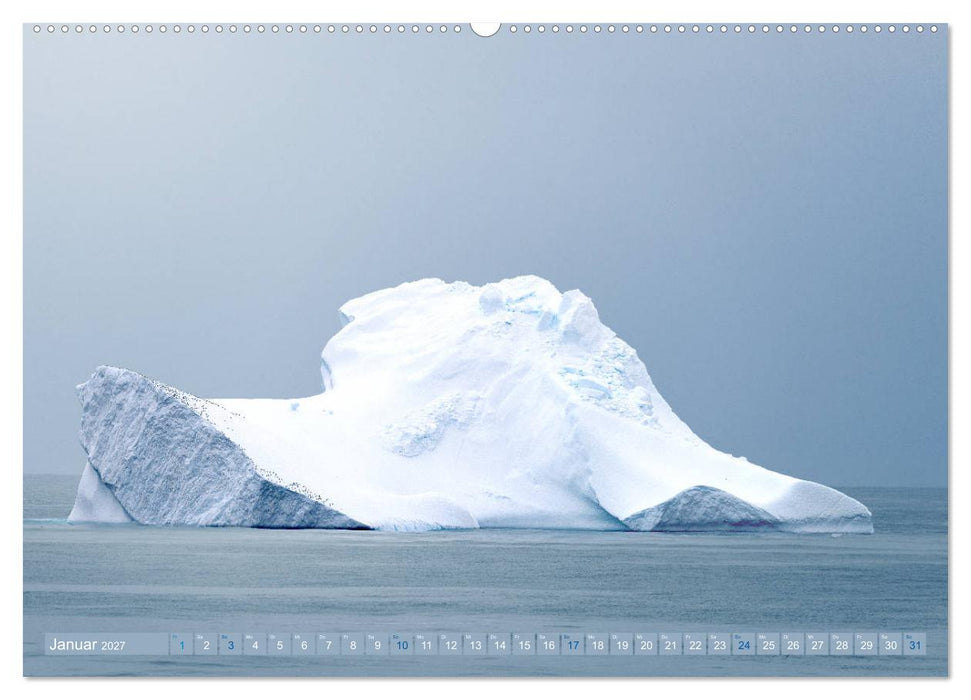 Grönland - Felsen, Eis und bunte Häuser (CALVENDO Premium Wandkalender 2027)