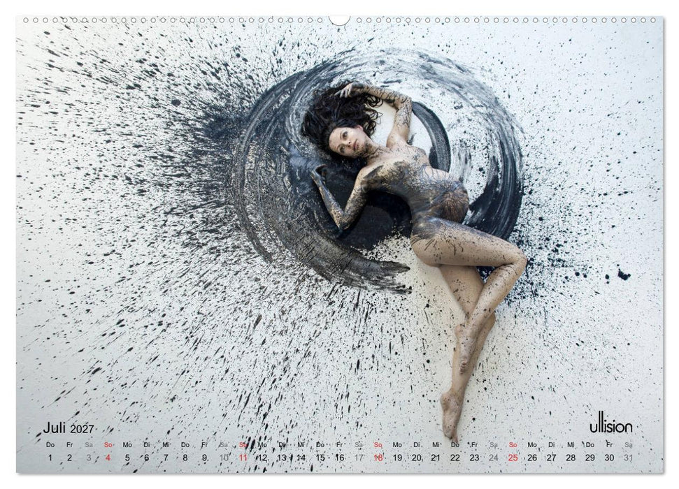 FARBSPIELE - Akt im Feuerwerk der Farben (CALVENDO Premium Wandkalender 2027)