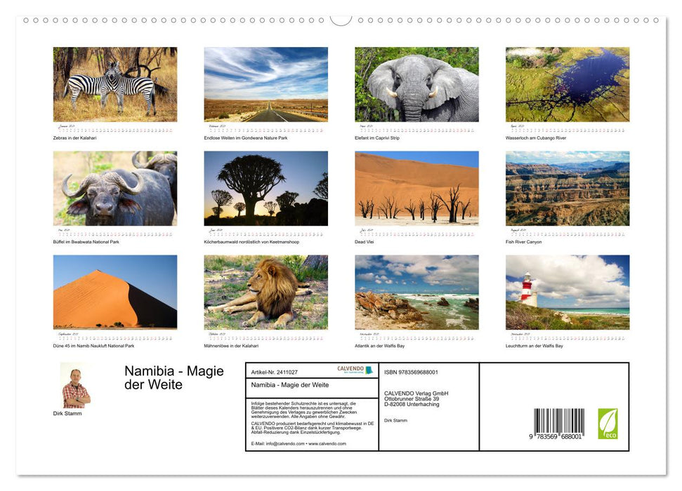 Namibia - Magie der Weite (CALVENDO Premium Wandkalender 2027)