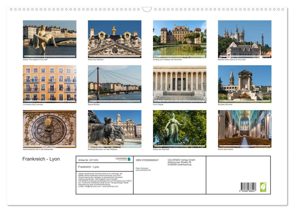 Frankreich - Lyon (CALVENDO Wandkalender 2027)