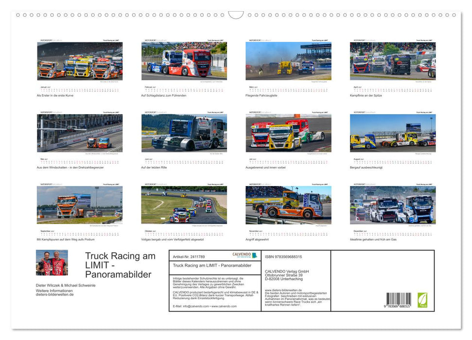 Truck Racing am LIMIT - Panoramabilder (CALVENDO Wandkalender 2027)
