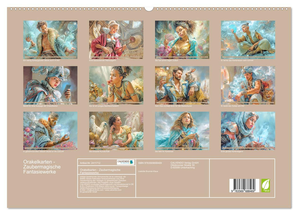 Orakelkarten - Zaubermagische Fantasiewerke (CALVENDO Premium Wandkalender 2027)