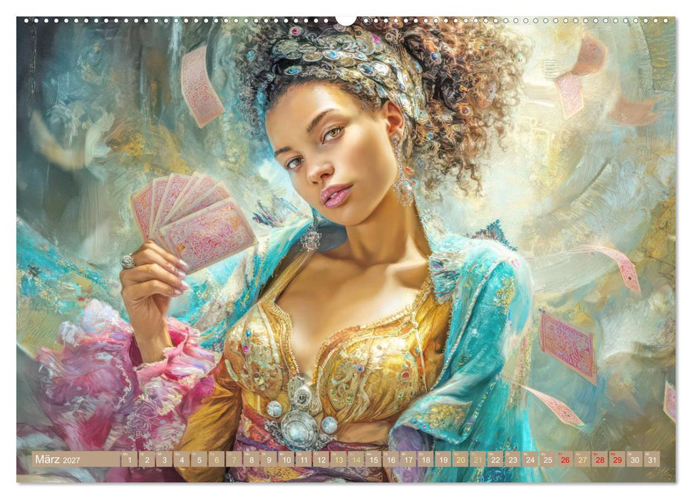 Orakelkarten - Zaubermagische Fantasiewerke (CALVENDO Premium Wandkalender 2027)