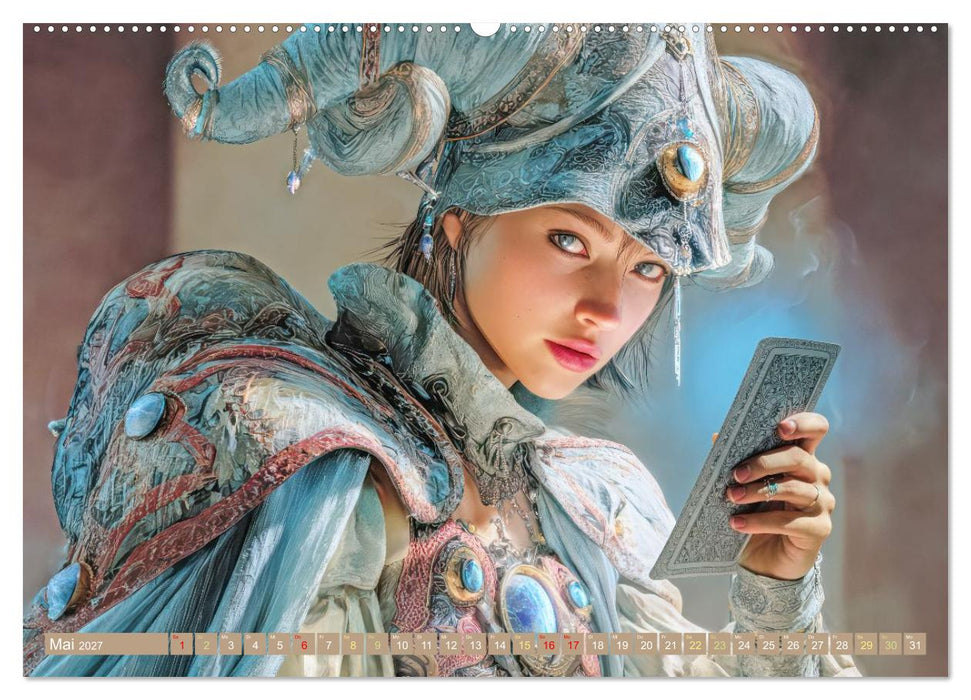 Orakelkarten - Zaubermagische Fantasiewerke (CALVENDO Premium Wandkalender 2027)