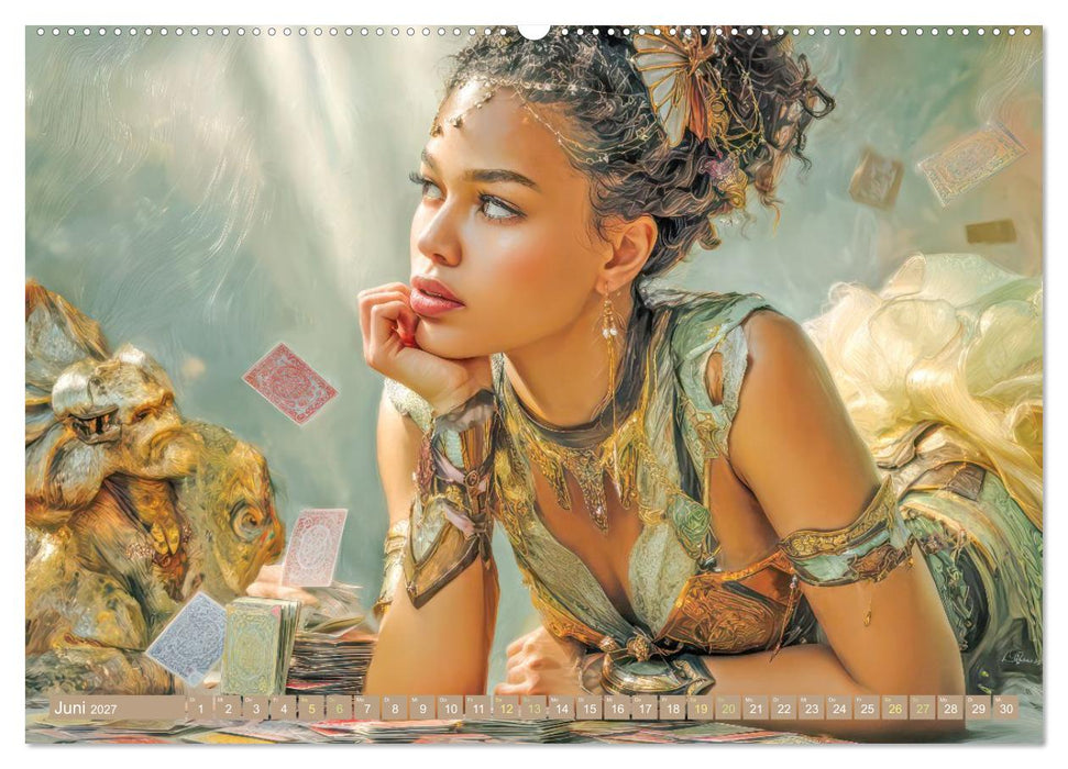 Orakelkarten - Zaubermagische Fantasiewerke (CALVENDO Premium Wandkalender 2027)