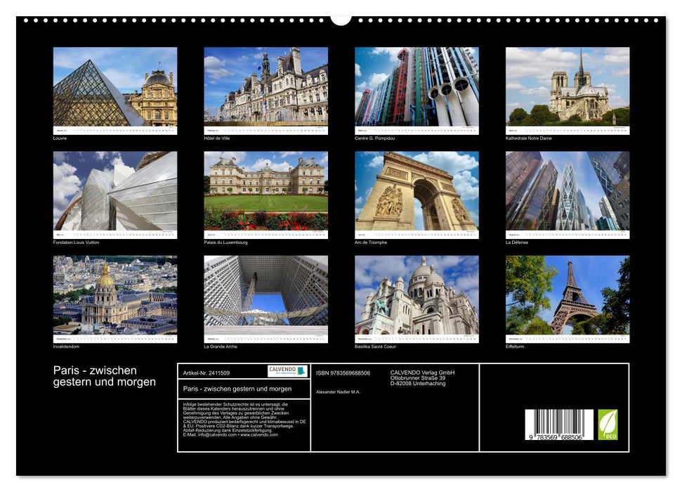 Paris - zwischen gestern und morgen (CALVENDO Premium Wandkalender 2027)