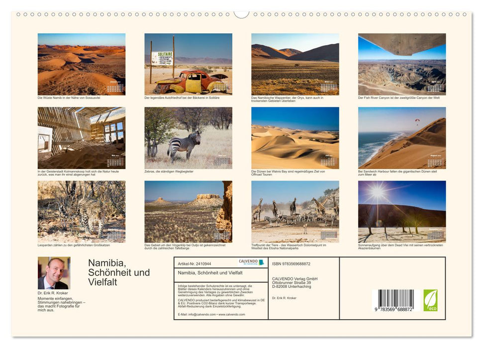 Namibia, Schönheit und Vielfalt (CALVENDO Premium Wandkalender 2027)