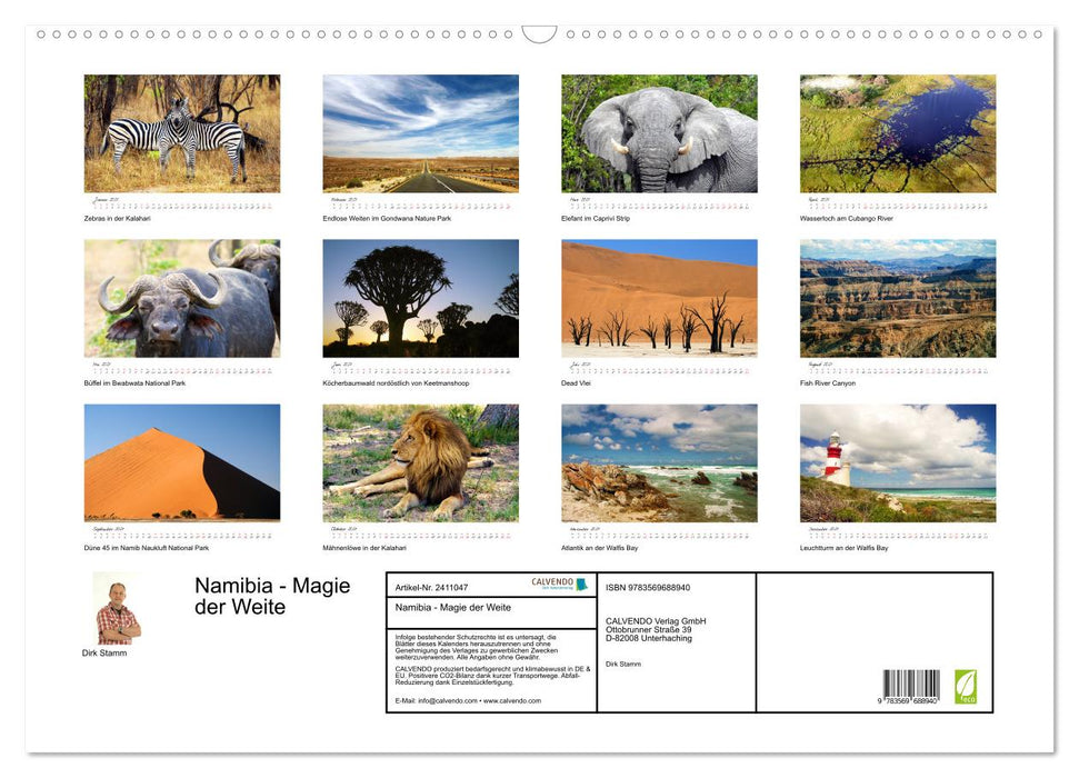 Namibia - Magie der Weite (CALVENDO Wandkalender 2027)