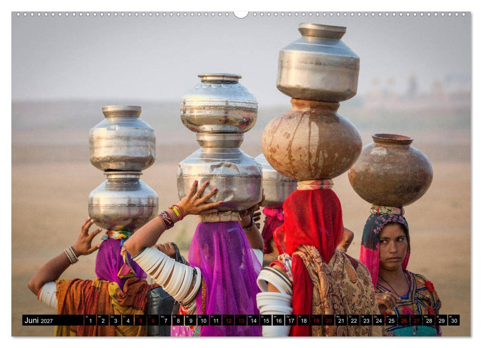 Indien - im Meer der Farben (CALVENDO Wandkalender 2027)