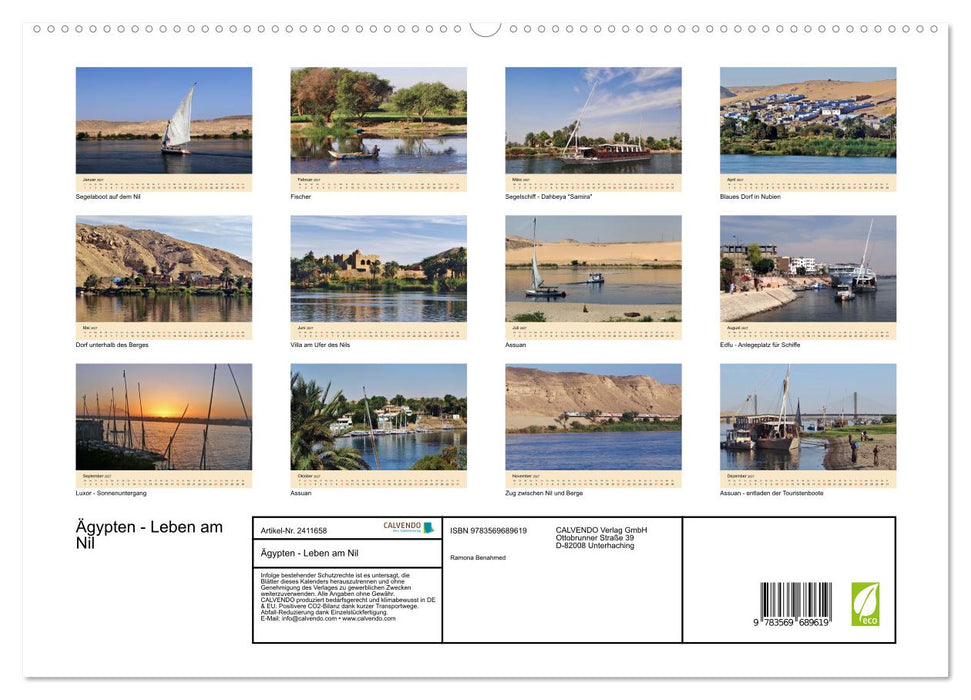 Ägypten - Leben am Nil (CALVENDO Premium Wandkalender 2027)