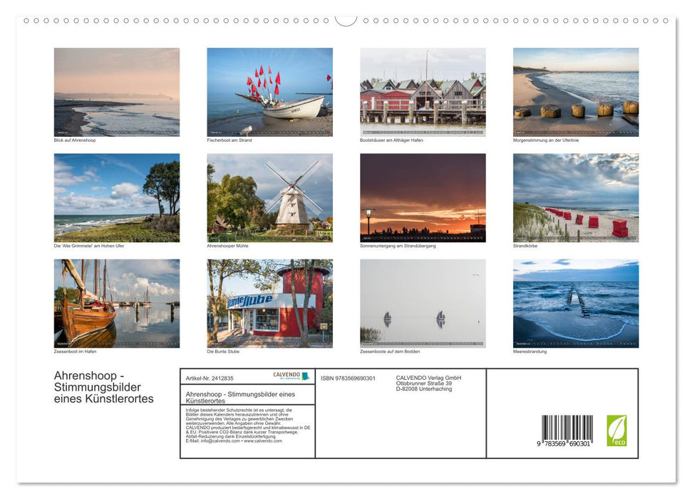 Ahrenshoop - Stimmungsbilder eines Künstlerortes (CALVENDO Premium Wandkalender 2027)