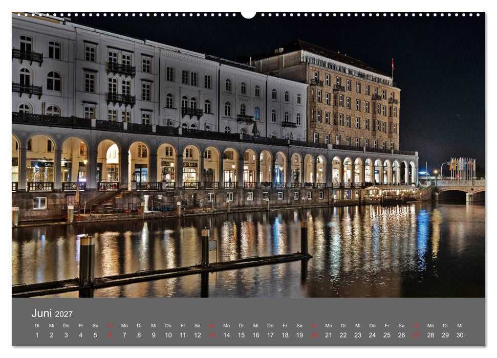 Nightwalk - Hamburg (CALVENDO Wandkalender 2027)