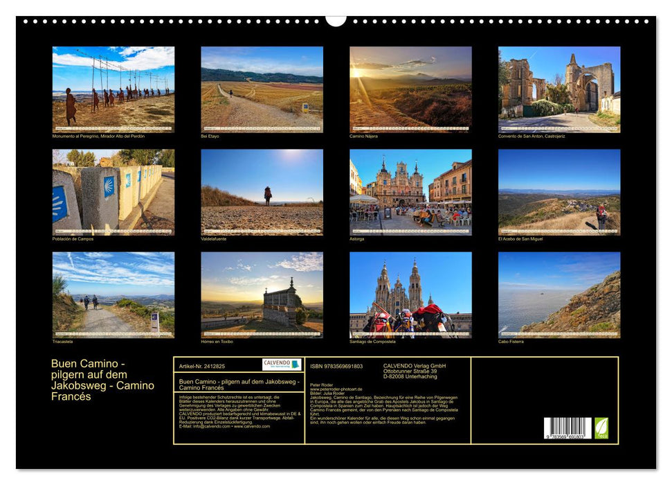 Buen Camino - pilgern auf dem Jakobsweg - Camino Francés (CALVENDO Wandkalender 2027)