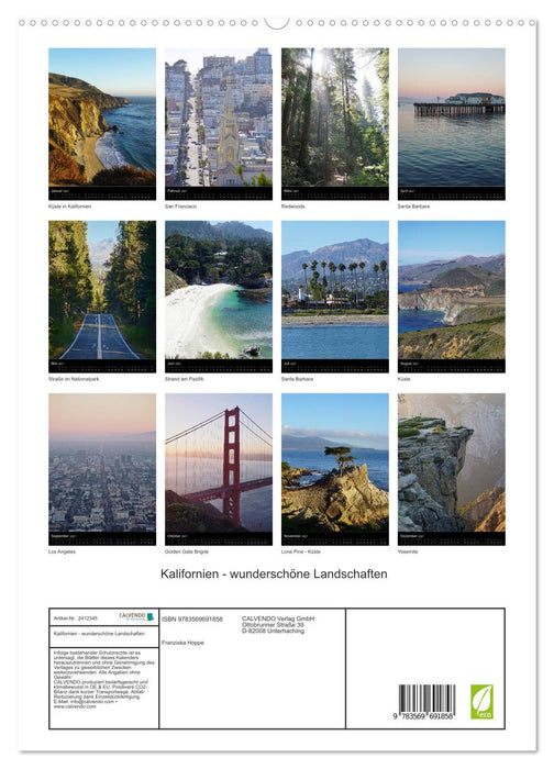 Kalifornien - wunderschöne Landschaften (CALVENDO Premium Wandkalender 2027)