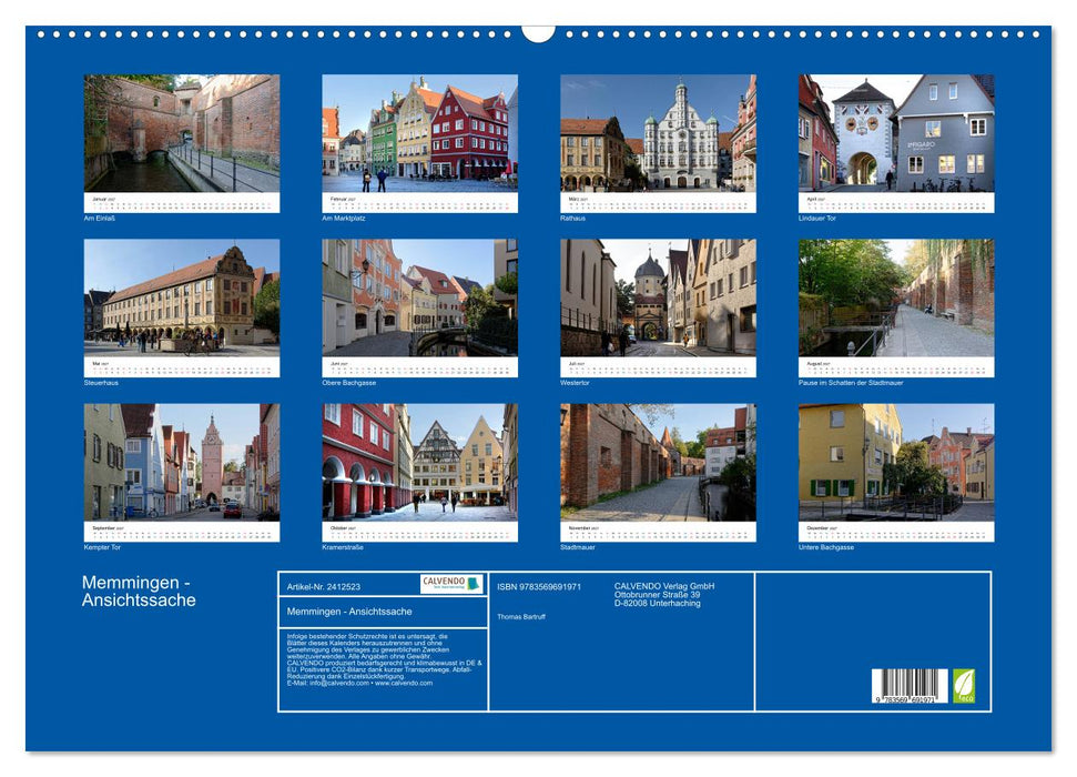 Memmingen - Ansichtssache (CALVENDO Wandkalender 2027)