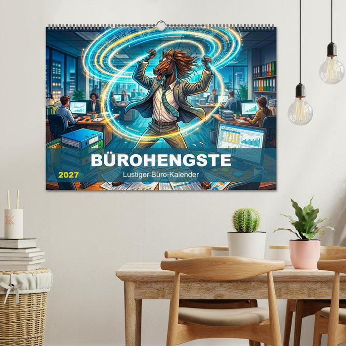Bürohengste - Lustiger Büro‑Kalender (CALVENDO Wandkalender 2027)
