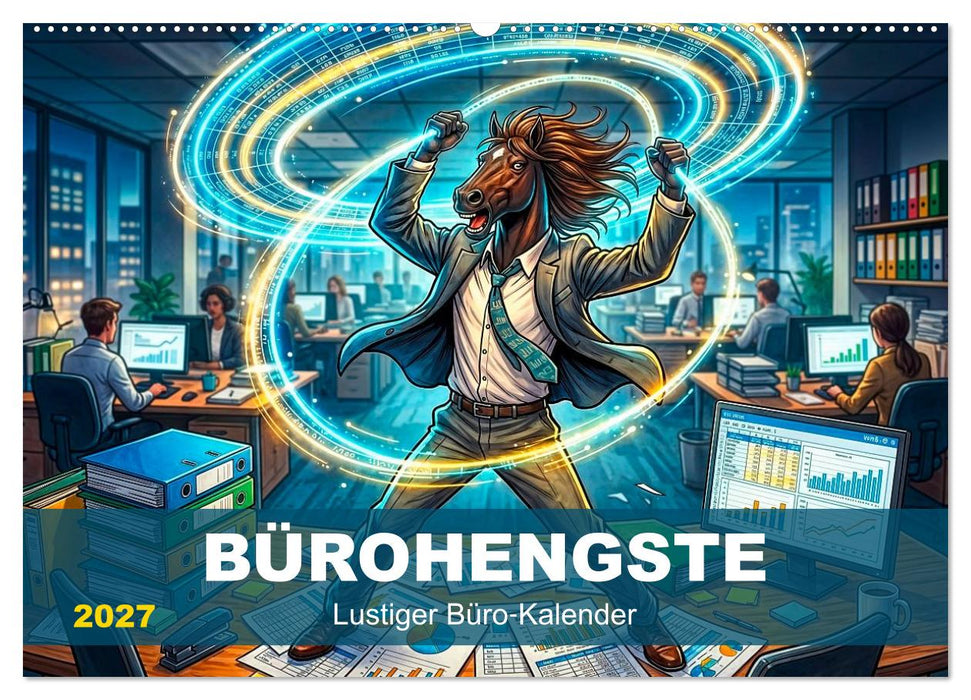 Bürohengste - Lustiger Büro‑Kalender (CALVENDO Wandkalender 2027)