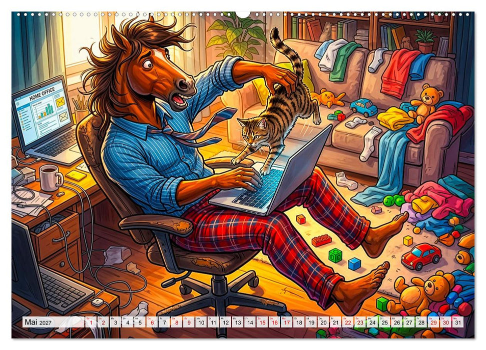 Bürohengste - Lustiger Büro‑Kalender (CALVENDO Wandkalender 2027)