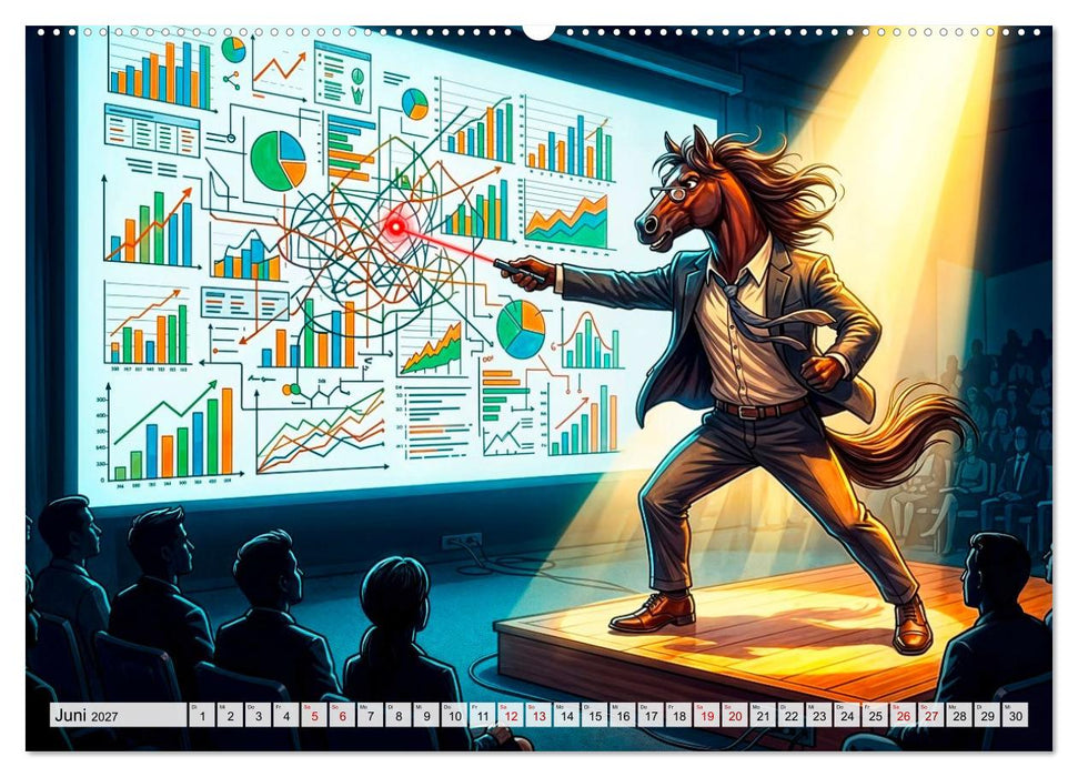 Bürohengste - Lustiger Büro‑Kalender (CALVENDO Wandkalender 2027)