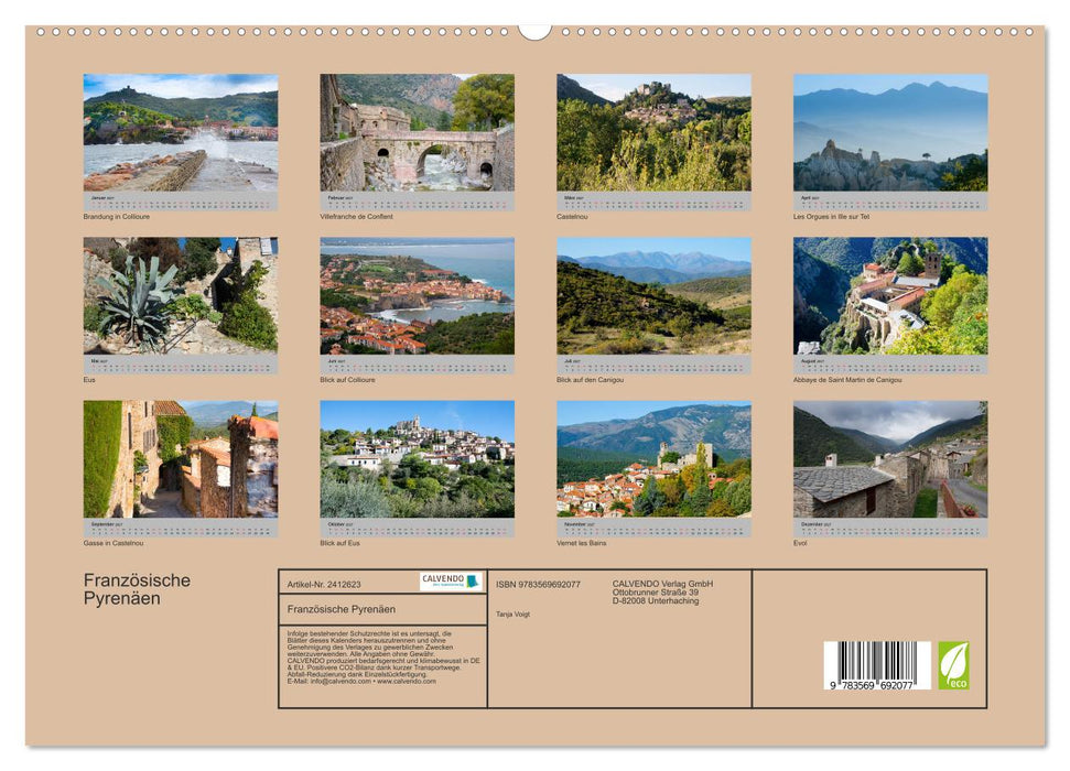Französische Pyrenäen (CALVENDO Premium Wandkalender 2027)