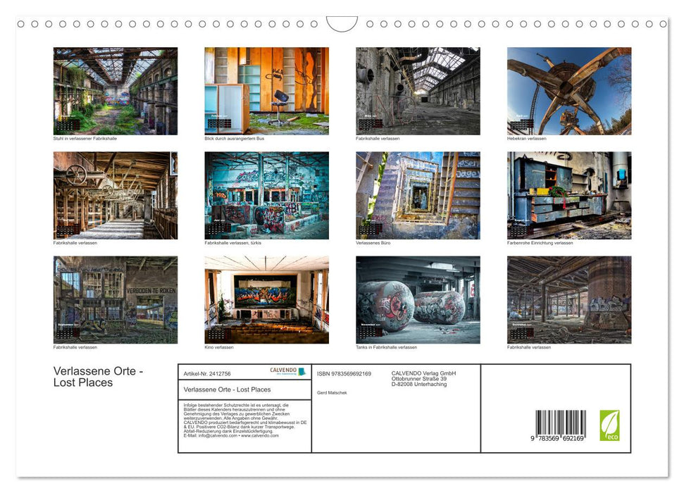Verlassene Orte - Lost Places (CALVENDO Wandkalender 2027)