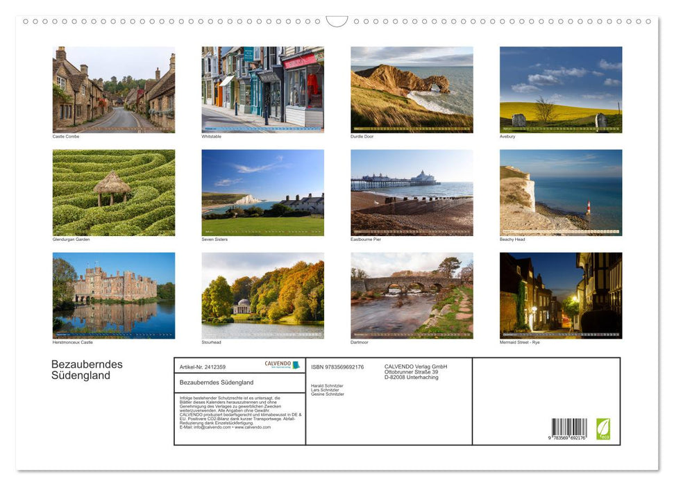 Bezauberndes Südengland (CALVENDO Wandkalender 2027)