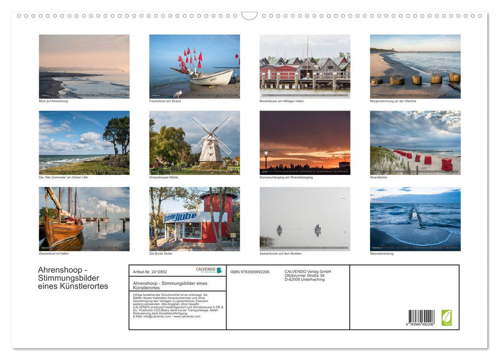 Ahrenshoop - Stimmungsbilder eines Künstlerortes (CALVENDO Wandkalender 2027)