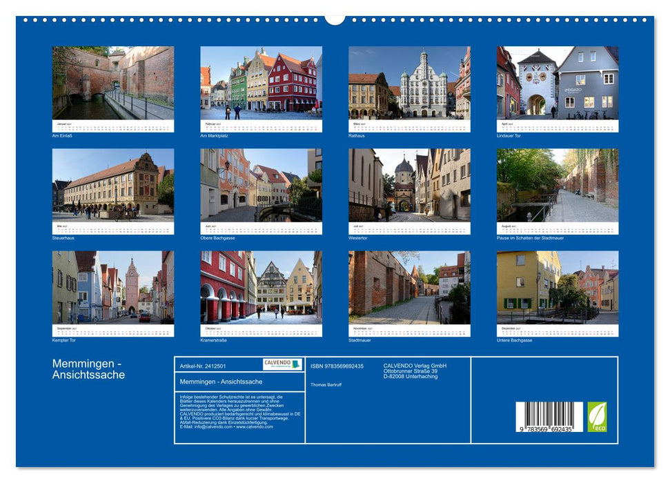 Memmingen - Ansichtssache (CALVENDO Premium Wandkalender 2027)