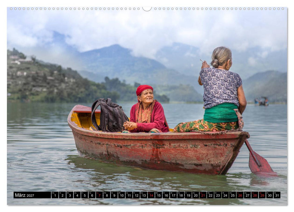 Lichtmomente - Eine Reise durch Nepal (CALVENDO Wandkalender 2027)