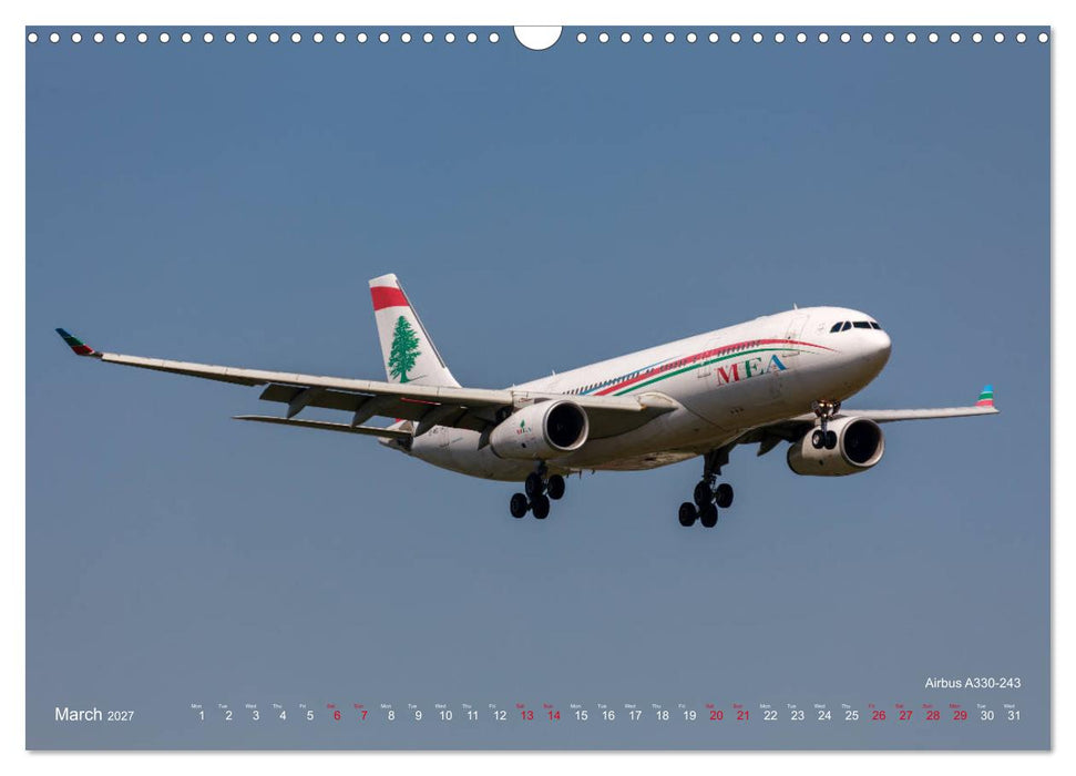 Airliners of the Middle East (CALVENDO Monthly Calendar 2027)
