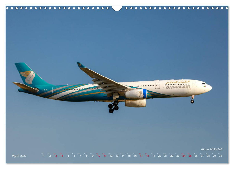 Airliners of the Middle East (CALVENDO Monthly Calendar 2027)