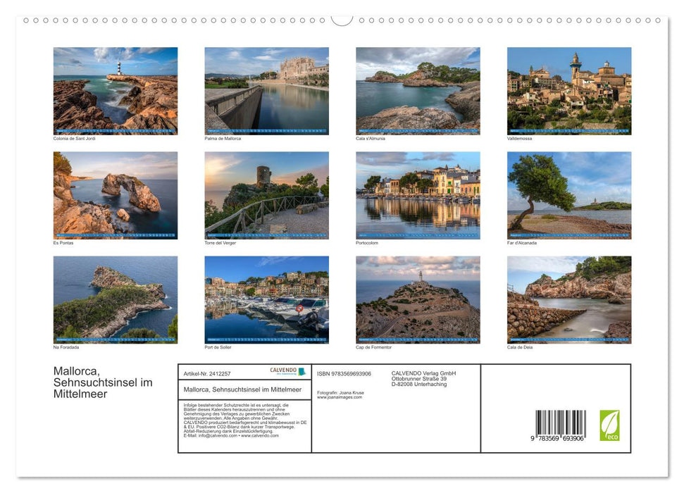 Mallorca, Sehnsuchtsinsel im Mittelmeer (CALVENDO Premium Wandkalender 2027)