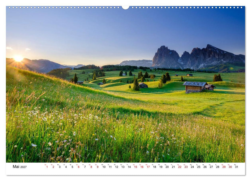 Leuchtende Dolomiten (CALVENDO Wandkalender 2027)
