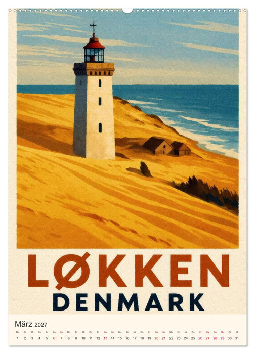 Hyggelige City-Poster Dänemark (CALVENDO Premium Wandkalender 2027)