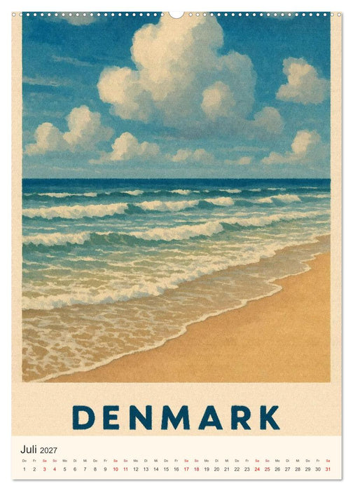 Hyggelige City-Poster Dänemark (CALVENDO Premium Wandkalender 2027)
