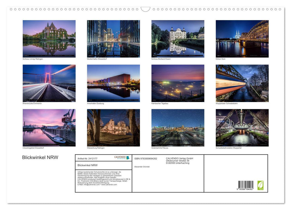 Blickwinkel NRW (CALVENDO Wandkalender 2027)