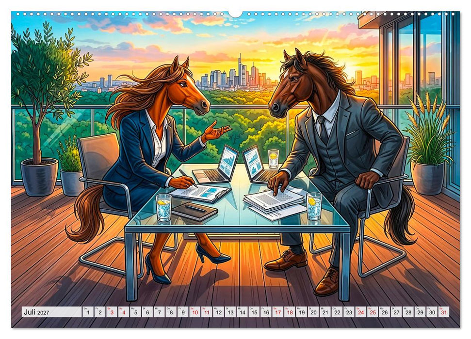 Bürohengste - Lustiger Büro‑Kalender (CALVENDO Premium Wandkalender 2027)