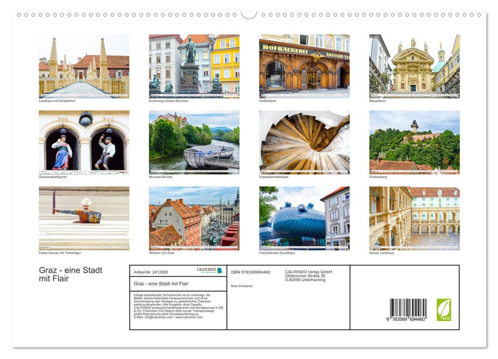 Graz - eine Stadt mit Flair (CALVENDO Premium Wandkalender 2027)