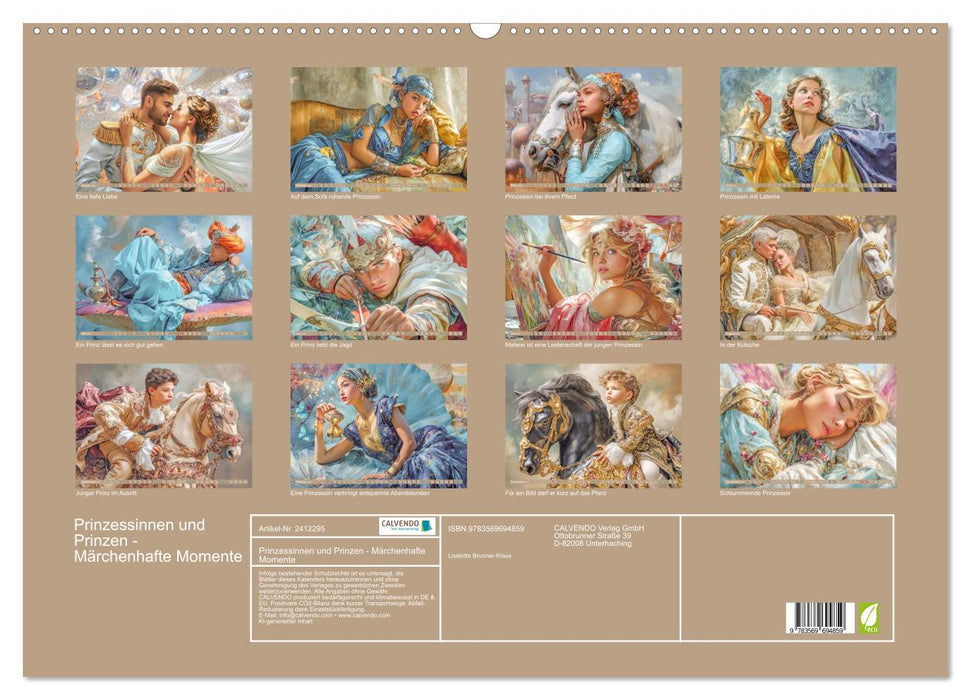 Prinzessinnen und Prinzen - Märchenhafte Momente (CALVENDO Wandkalender 2027)