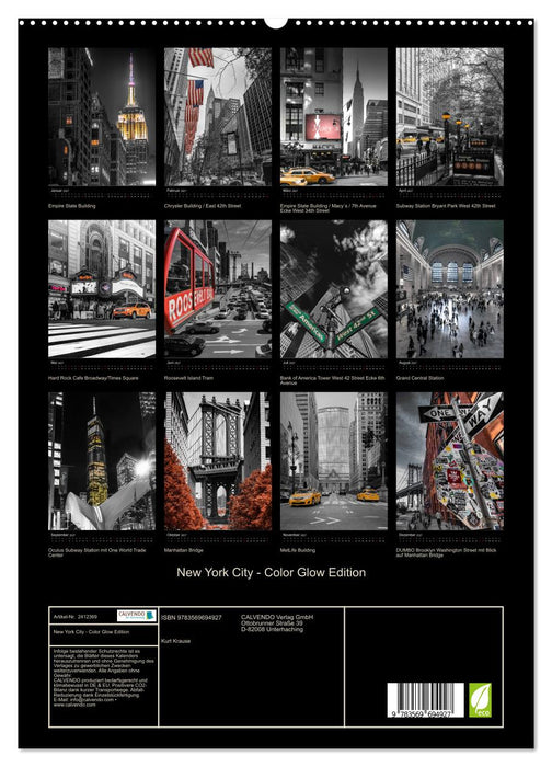 New York City - Color Glow Edition (CALVENDO Premium Wandkalender 2027)