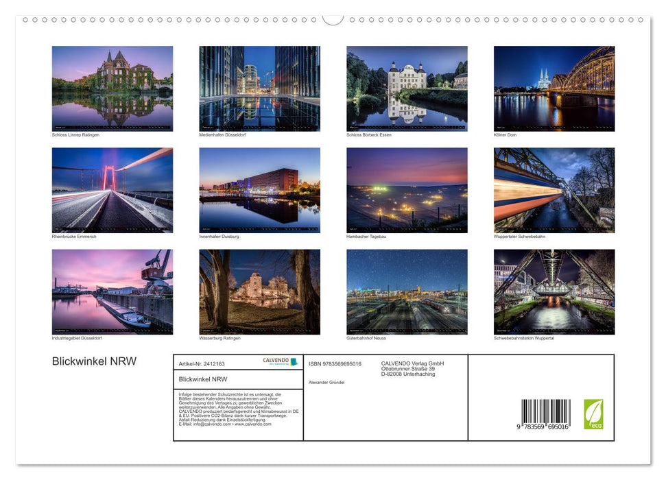 Blickwinkel NRW (CALVENDO Premium Wandkalender 2027)