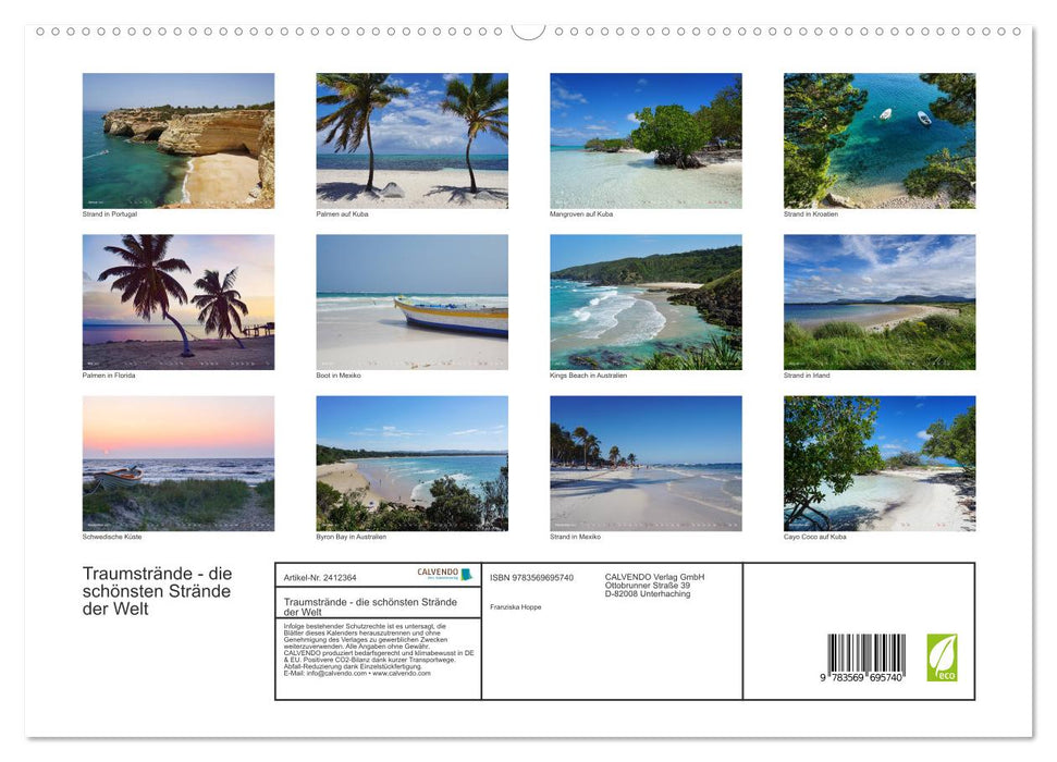 Traumstrände - die schönsten Strände der Welt (CALVENDO Premium Wandkalender 2027)