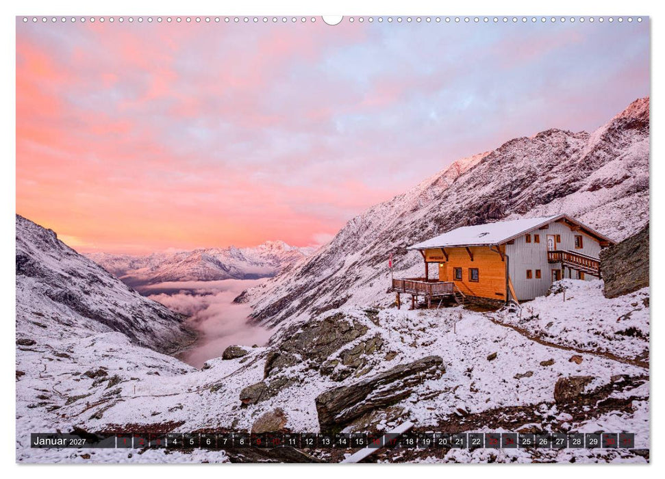 Hüttenzauber: Berghütten in den Alpen (CALVENDO Wandkalender 2027)