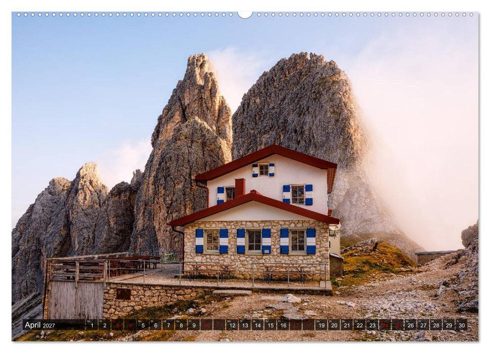 Hüttenzauber: Berghütten in den Alpen (CALVENDO Wandkalender 2027)