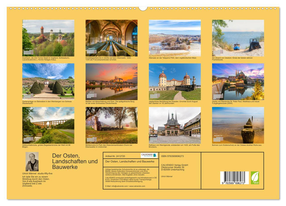 Der Osten, Landschaften und Bauwerke (CALVENDO Premium Wandkalender 2027)