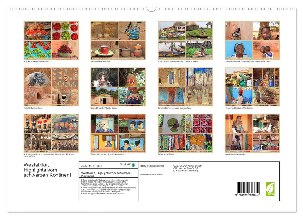 Westafrika, Highlights vom schwarzen Kontinent (CALVENDO Premium Wandkalender 2027)