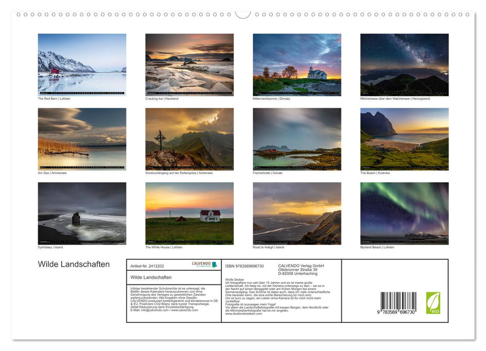 Wilde Landschaften (CALVENDO Premium Wandkalender 2027)