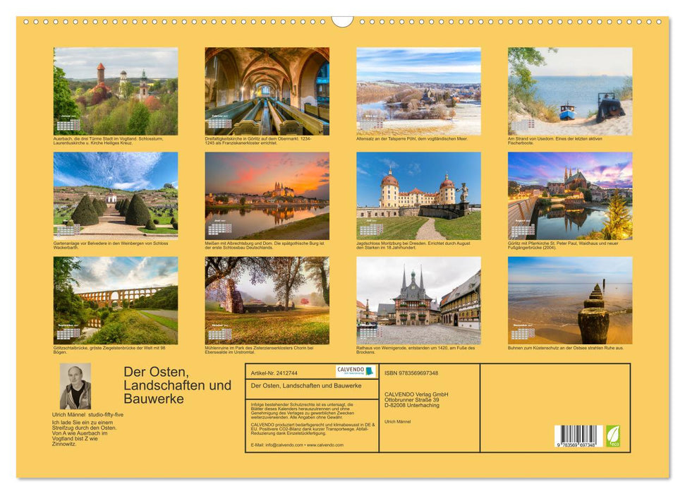 Der Osten, Landschaften und Bauwerke (CALVENDO Wandkalender 2027)