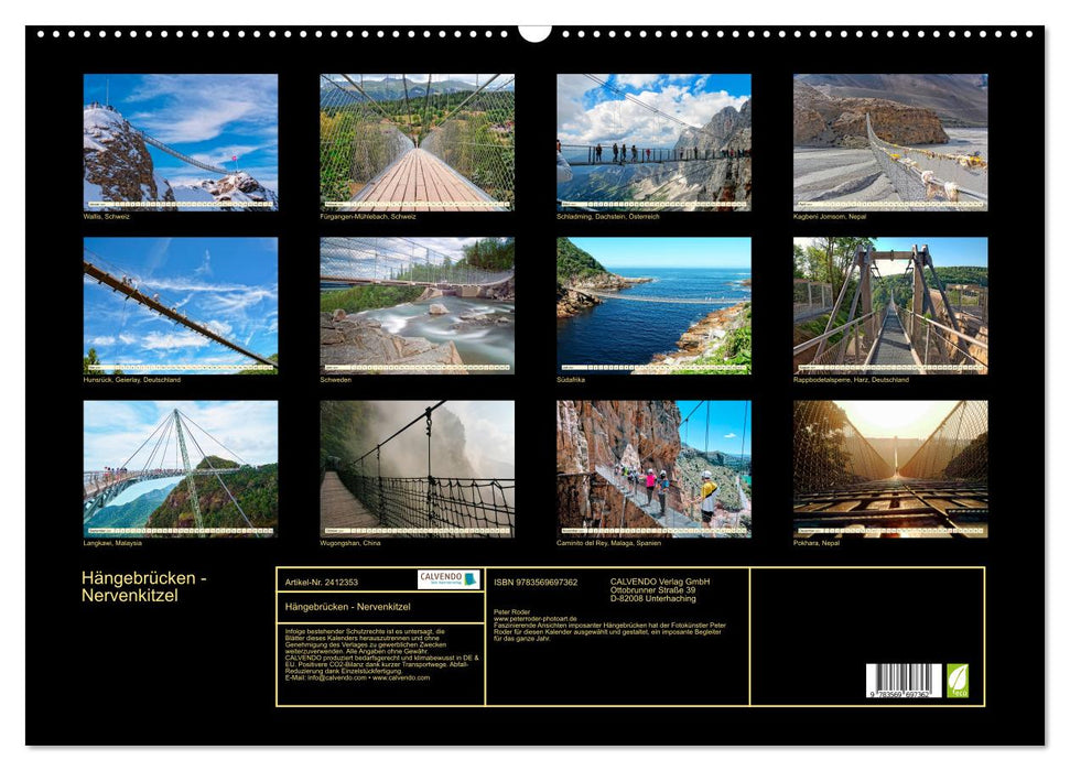 Hängebrücken - Nervenkitzel (CALVENDO Wandkalender 2027)
